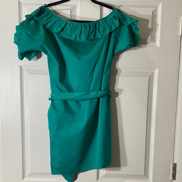 Juicy Couture ruffle collar green dress Size Small - Picture 5 of 16